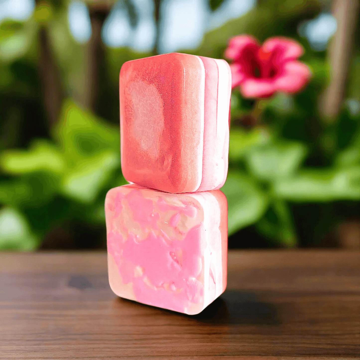 Aloha Melody Natural Soap Two Side Stacked Side Angle