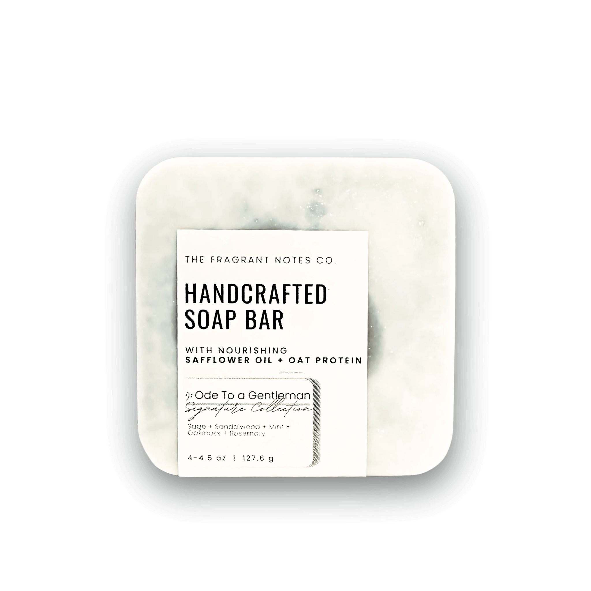 Ode To a Gentleman Natural Soap Transparent Background Front Side