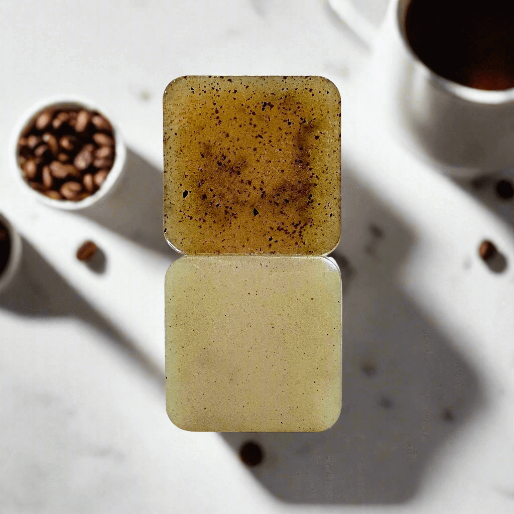 Break-Up Song Natural Soap Two Stacked-2 Front and Back Side Lying Down
