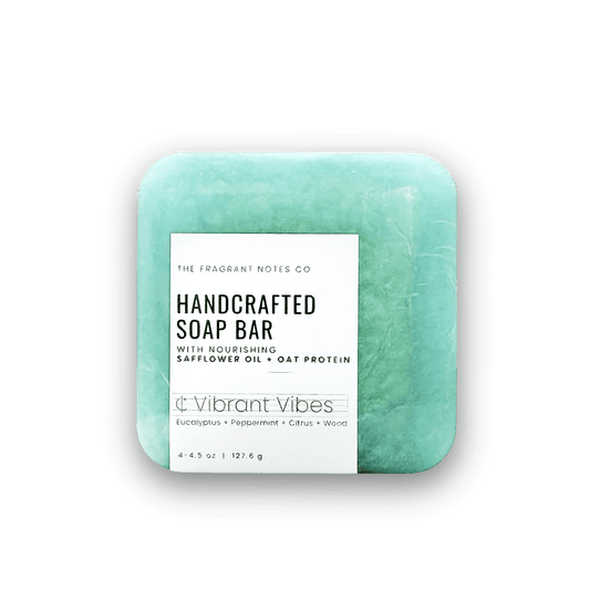 Vibrant Vibes Natural Soap Transparent Background Front Side