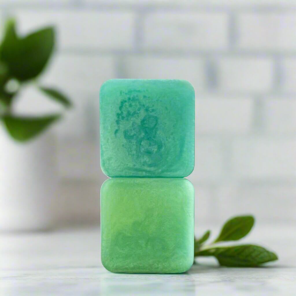 Vibrant Vibes Natural Soap Two Stacked Front and Back Side